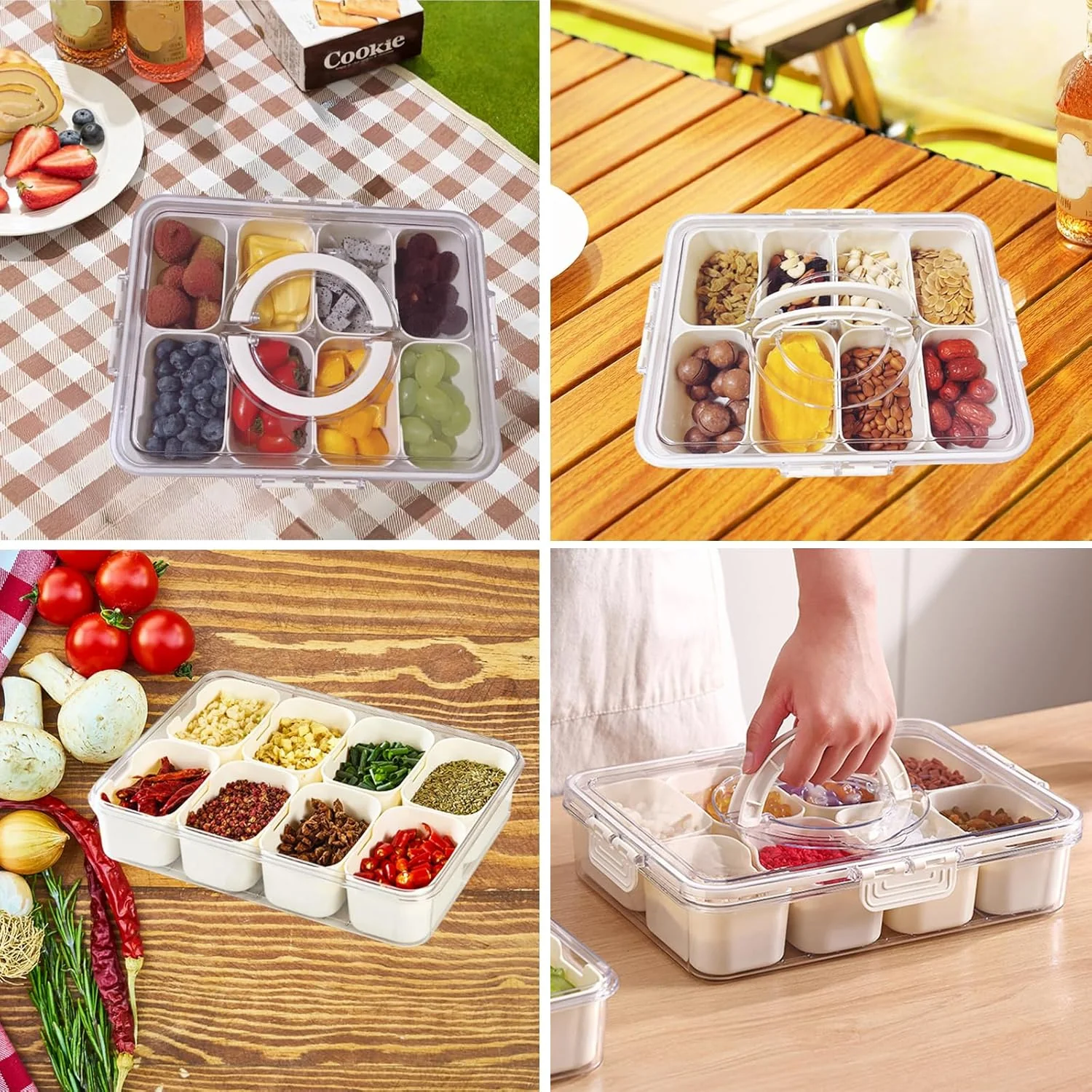 6-Compartment Fridge Storage Box – Leak-Proof, Space-Saving Organizer - Image 6