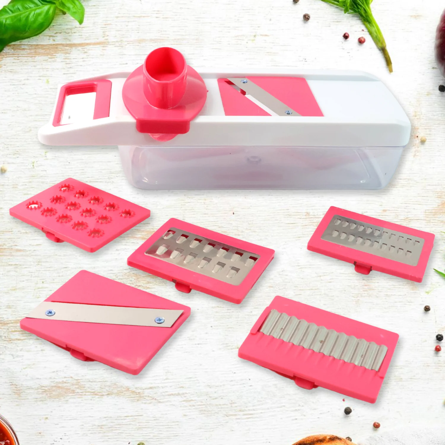 Vegetable Slicer – 6-in-1 Chopper, Grater & Slicer Set for Kitchen - Image 6