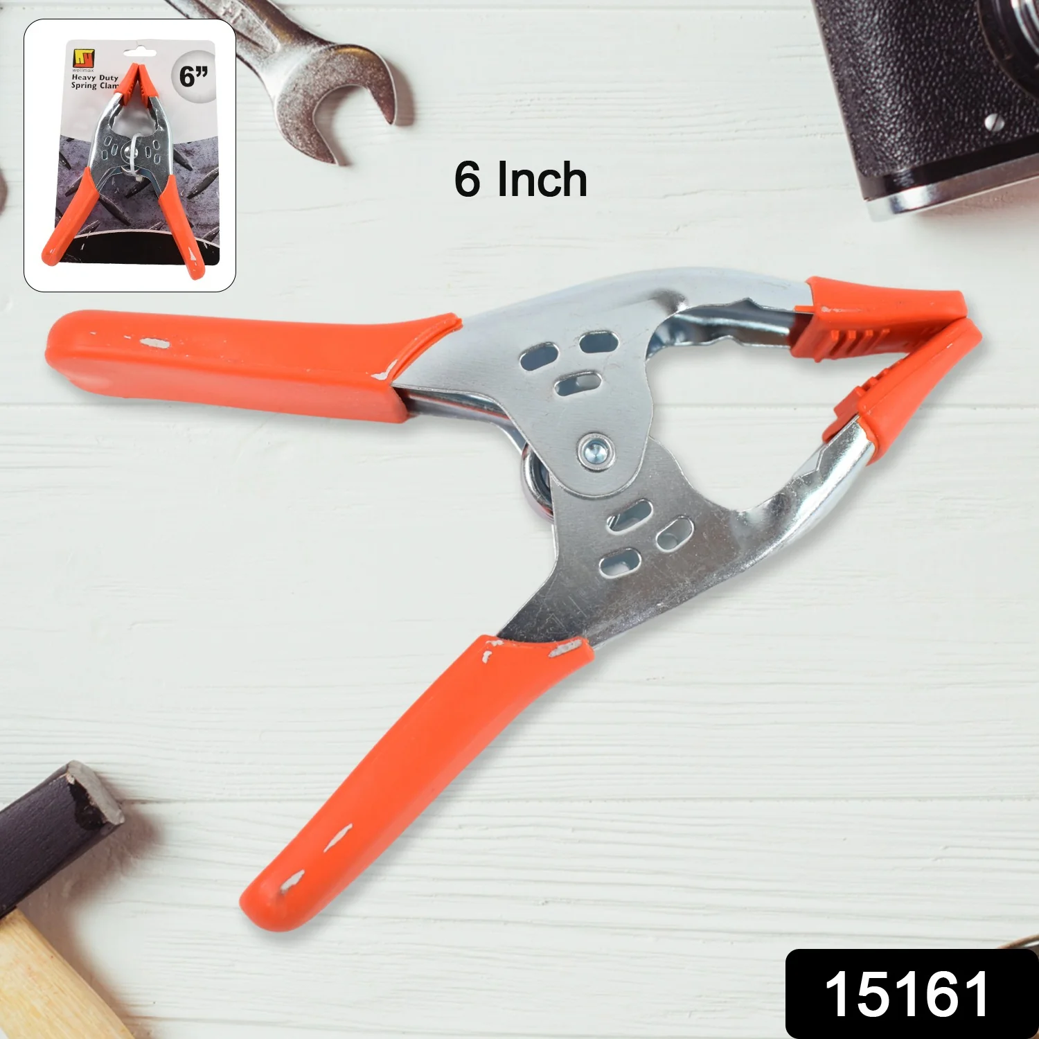 Heavy Duty Spring Clamp 6 Inch – Metal, 3 Inch Jaw | Indo Glow - Image 2