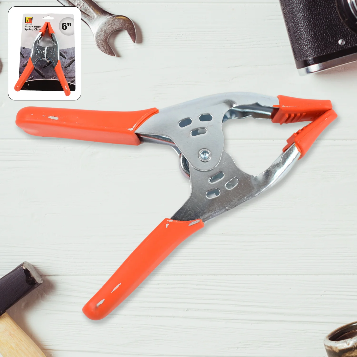 Heavy Duty Spring Clamp 6 Inch – Metal, 3 Inch Jaw | Indo Glow - Image 6