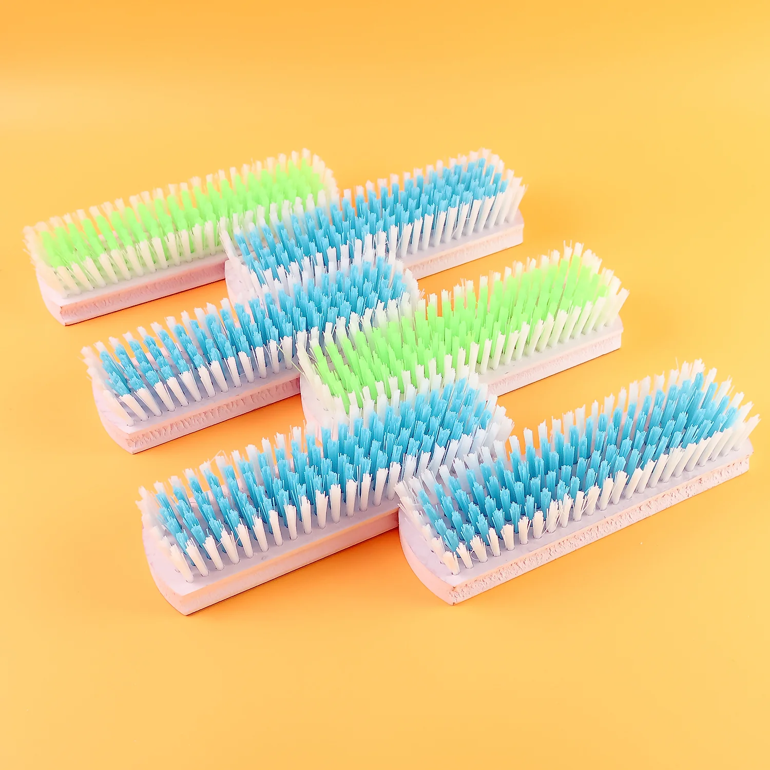 Cloth Washing Scrub Brush Set – Heavy-Duty Nylon Bristles with Wooden Handles - Image 3