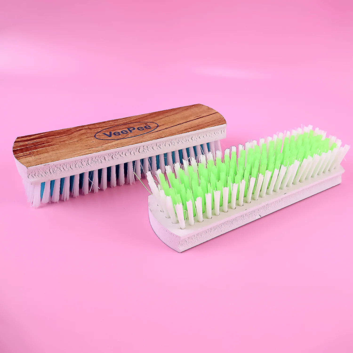 Cloth Washing Scrub Brush Set – Heavy-Duty Nylon Bristles with Wooden Handles - Image 4