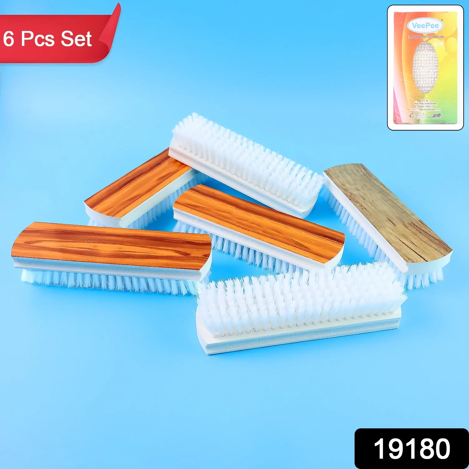 Washing Brush Set – 6-Piece Multi-Color Durable Scrub Brushes - Image 11