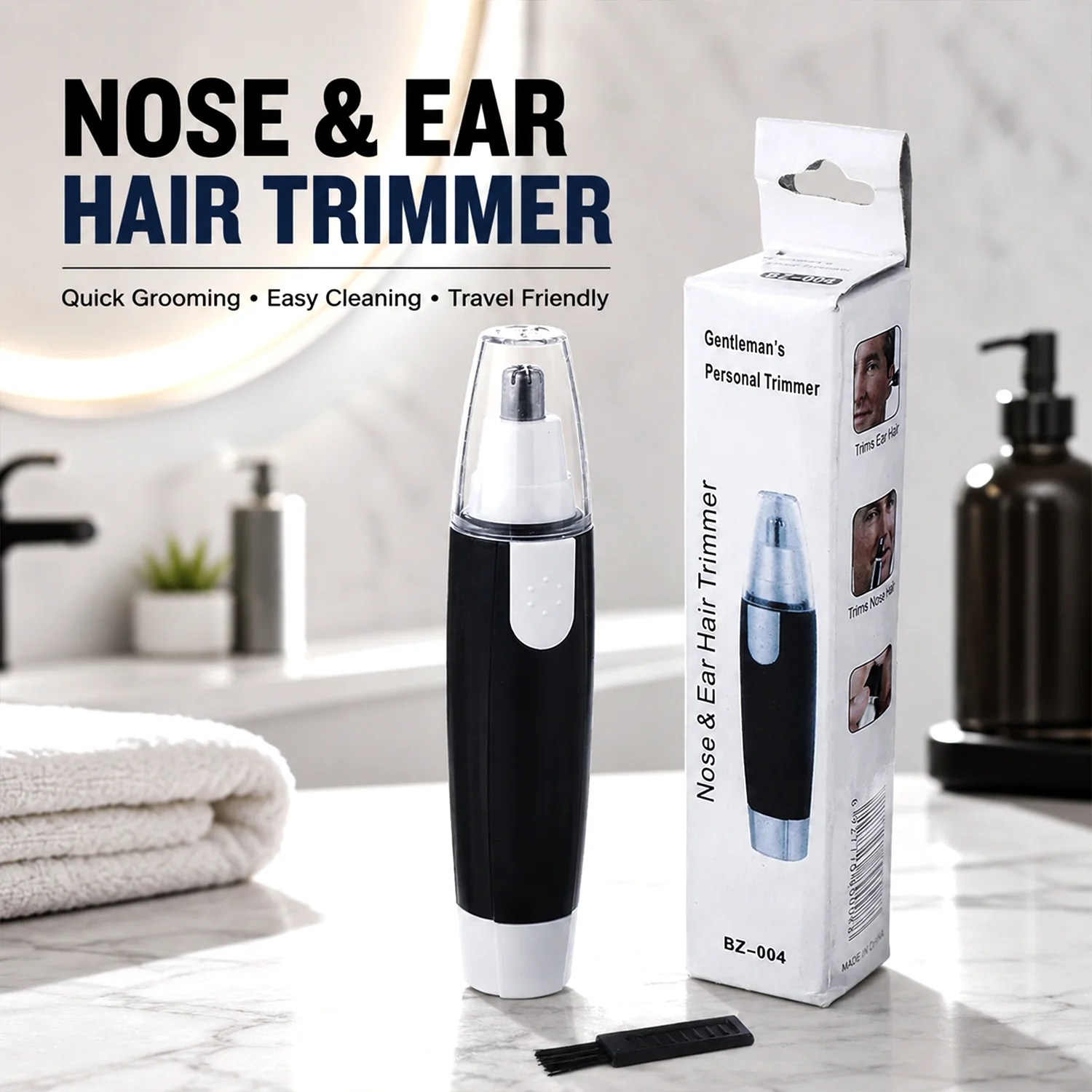 Ear & Nose Hair Trimmer – Painless, Battery-Operated | Calm & Curl - Image 10