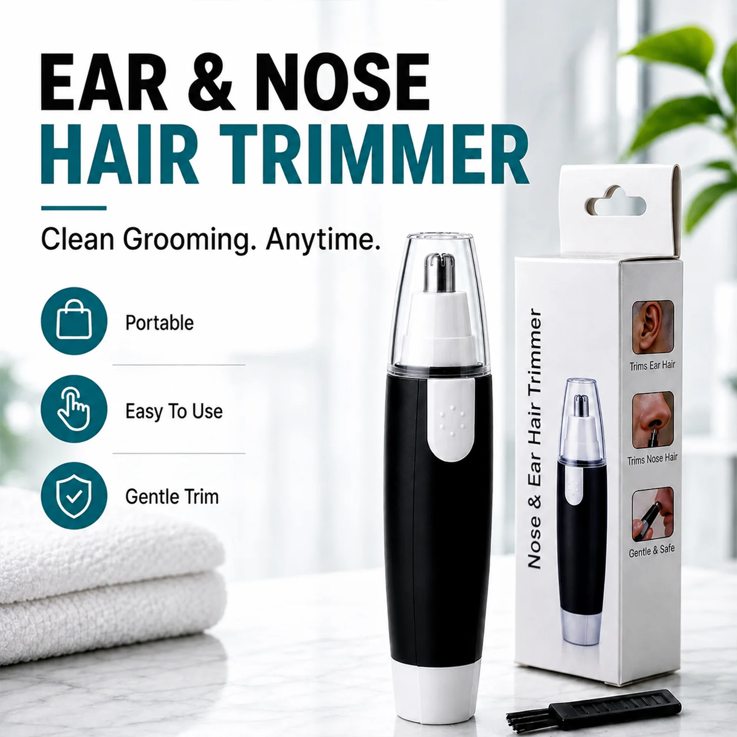 Ear & Nose Hair Trimmer – Painless, Battery-Operated | Calm & Curl - Image 13