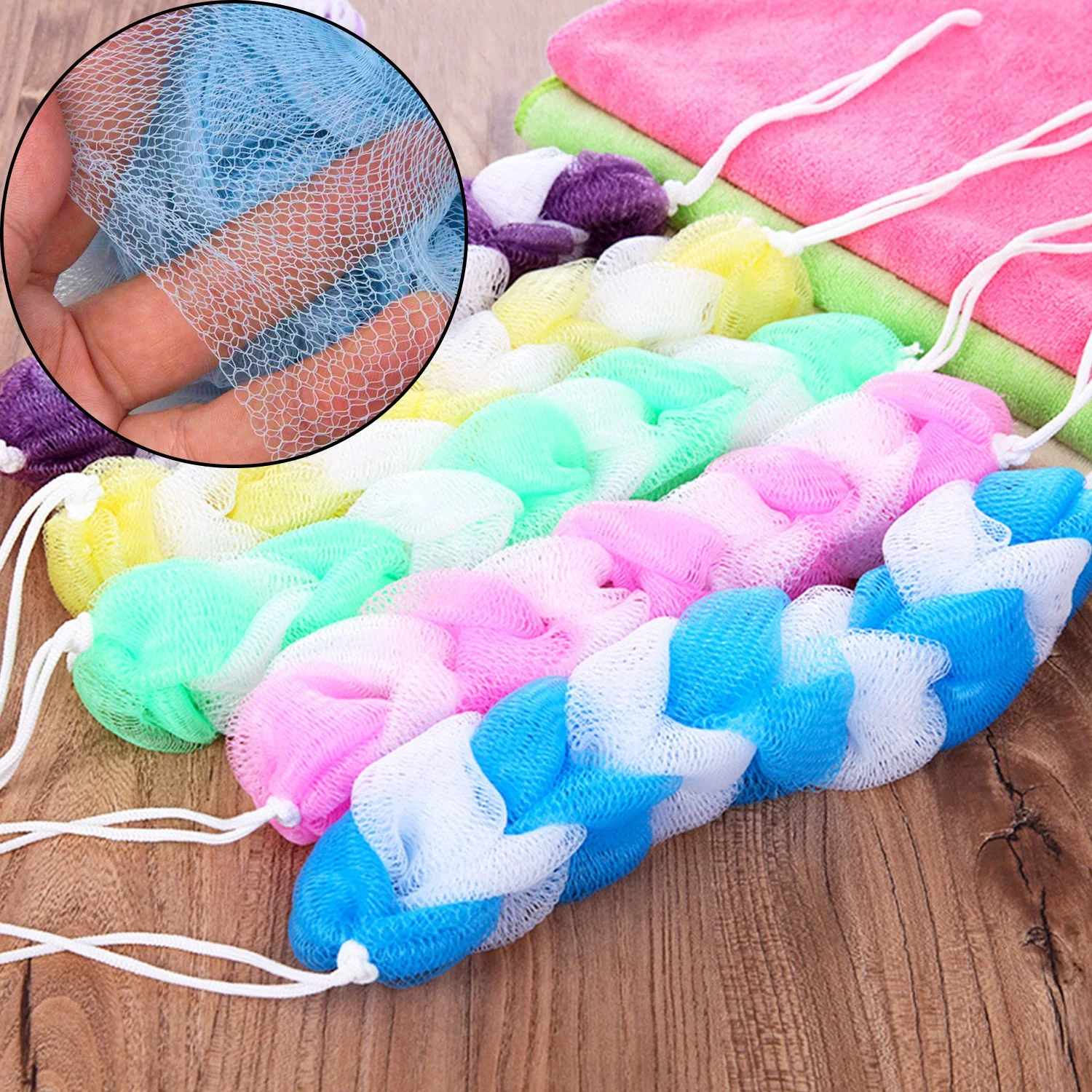 Hanging Loofah Sponge – Soft Body Scrubber (Pack of 6) | VelvaBloom - Image 6