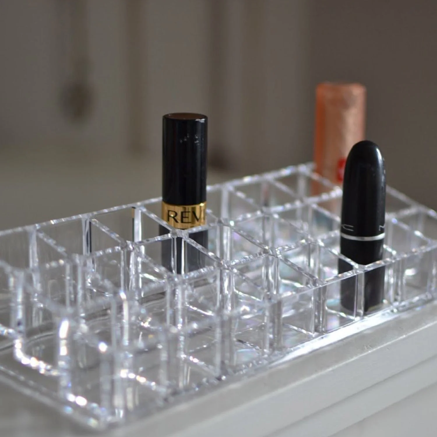 Acrylic Lipstick Holder – 24 Section Cosmetic Organizer | Organivo - Image 8
