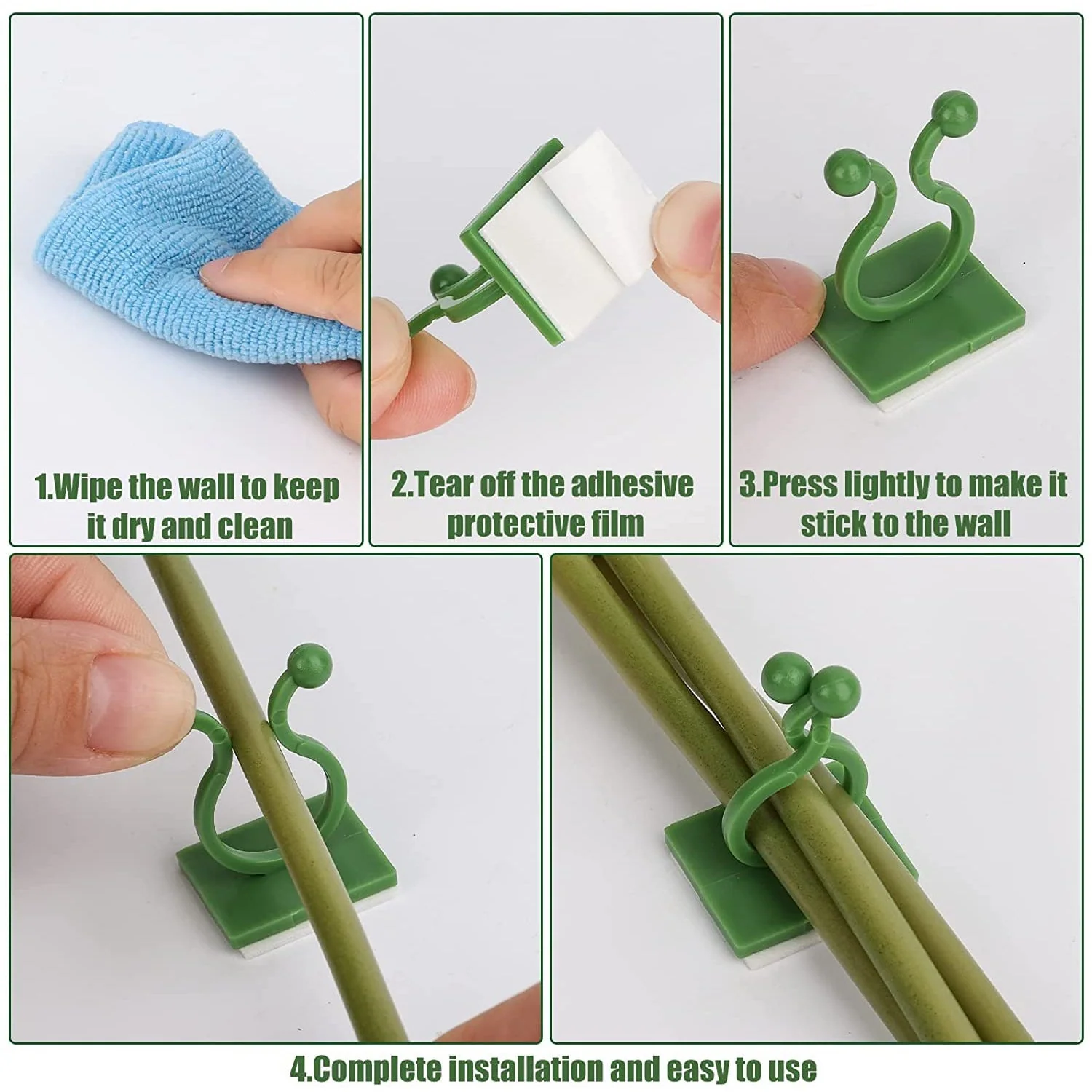 Wall Plant Clips – 30 Pcs Self-Adhesive Support | Deodap - Image 4