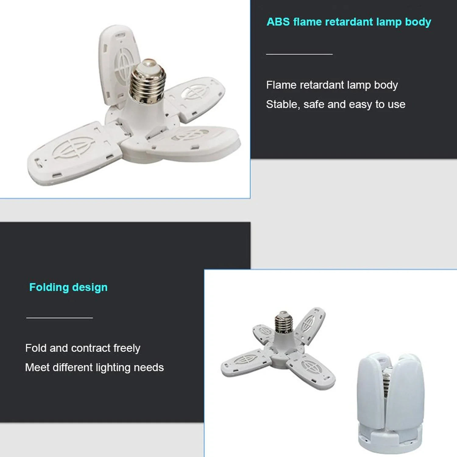 Foldable LED Fan Blade Bulb – Energy Efficient 28V | Indo Glow - Image 6