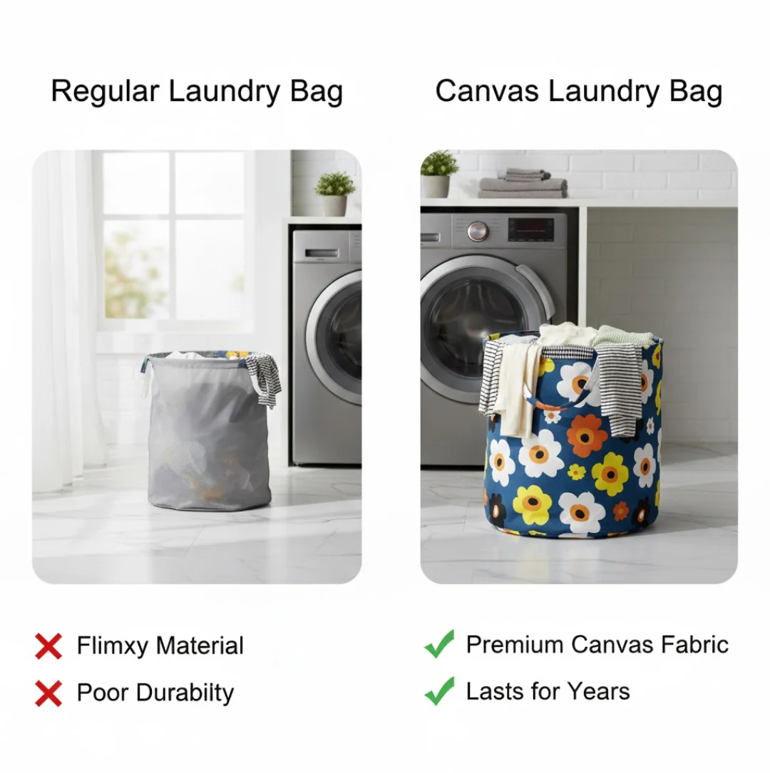 Canvas Laundry Bag for Home & Toy Storage – Collapsible | Organivo - Image 5