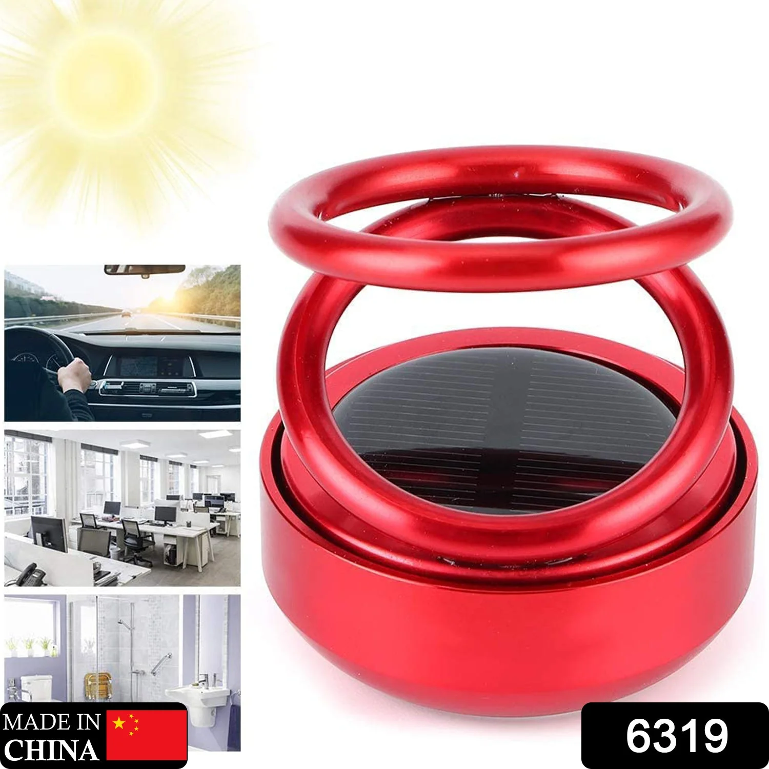 Solar Car Aroma Diffuser – 360° Rotating Fragrance | Velvet Wheels - Image 15