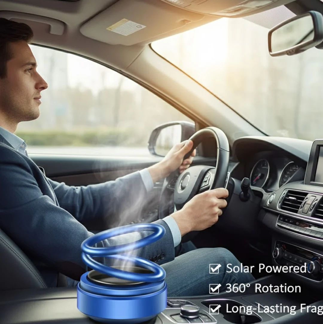 Solar Car Aroma Diffuser – 360° Rotating Fragrance | Velvet Wheels - Image 6