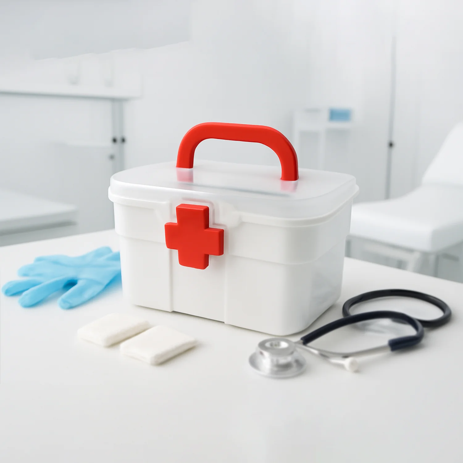 First Aid Box – Portable Medicine Storage with Tray | Organivo - Image 3