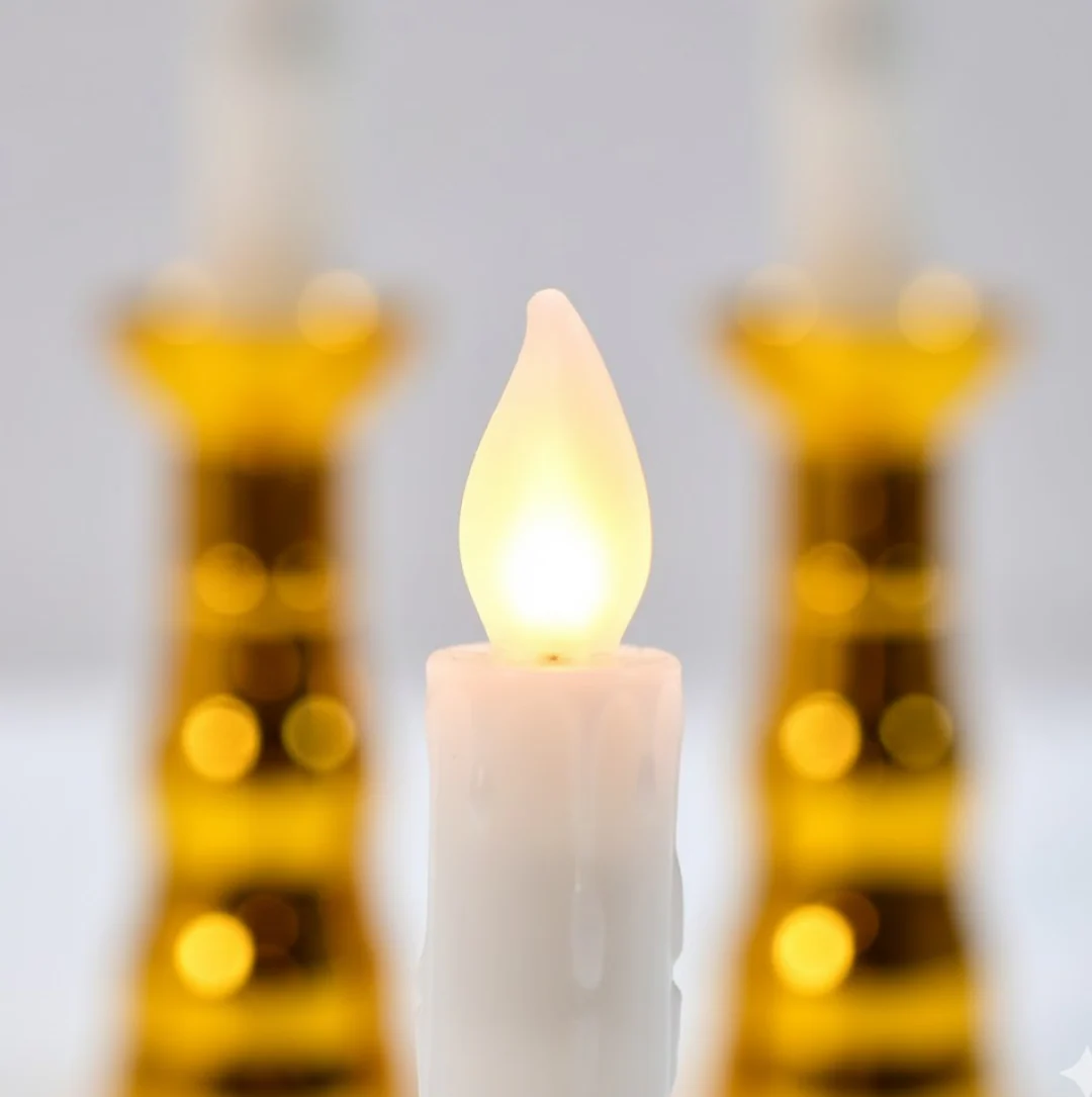 Flameless LED Candle Lights – Gold Base, Suction Cups | Styleva - Image 5