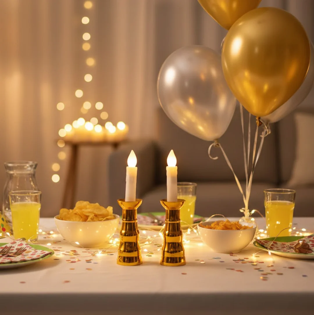 Flameless LED Candle Lights – Gold Base, Suction Cups | Styleva - Image 6