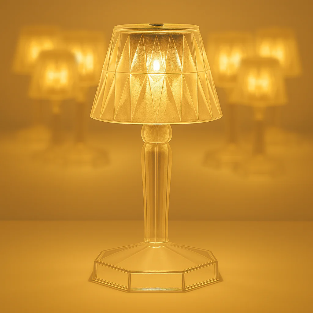 Crystal Table Lamp – Transparent Mini LED Reflection Light | Styleva - Image 4