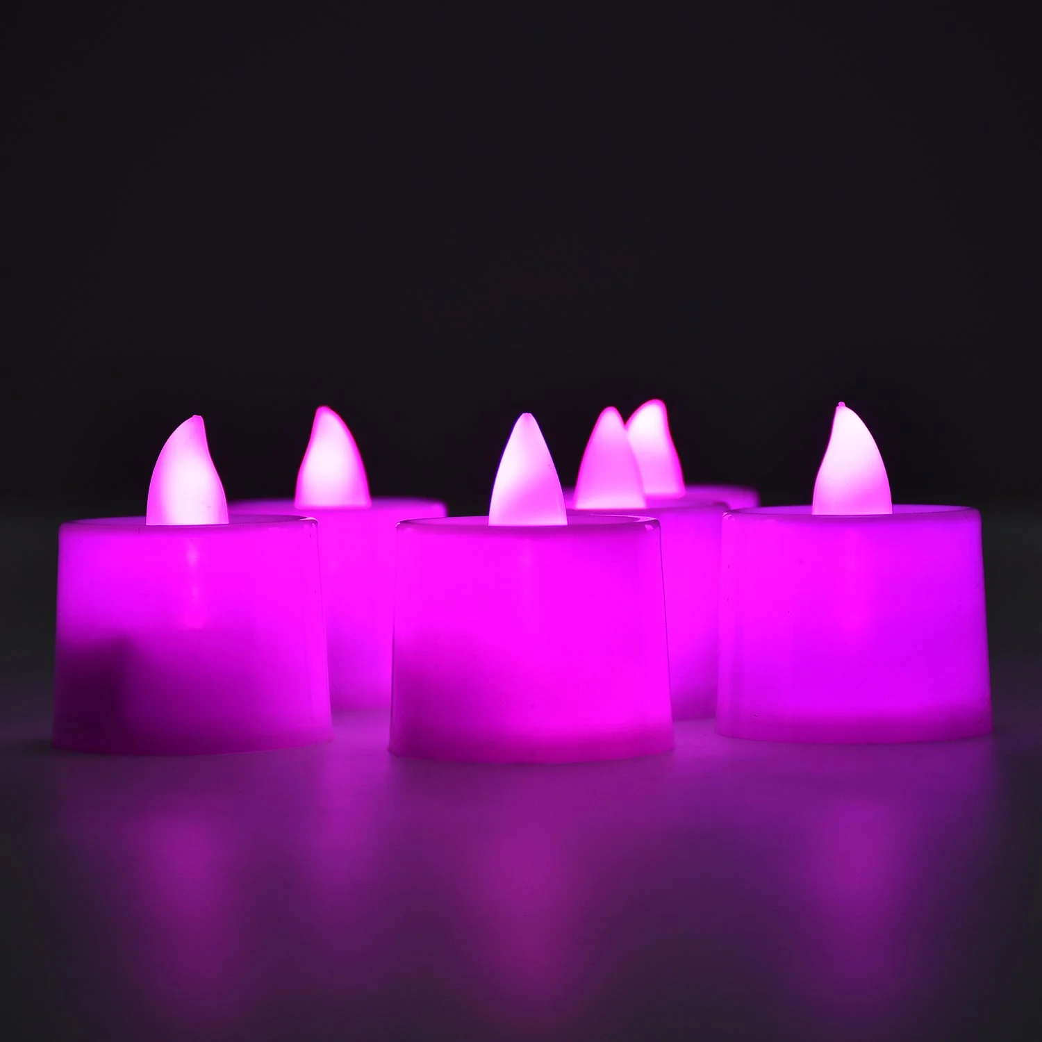Pink Flameless LED Tealights – Safe Decorative Candles (24 Pcs) | Styleva - Image 3