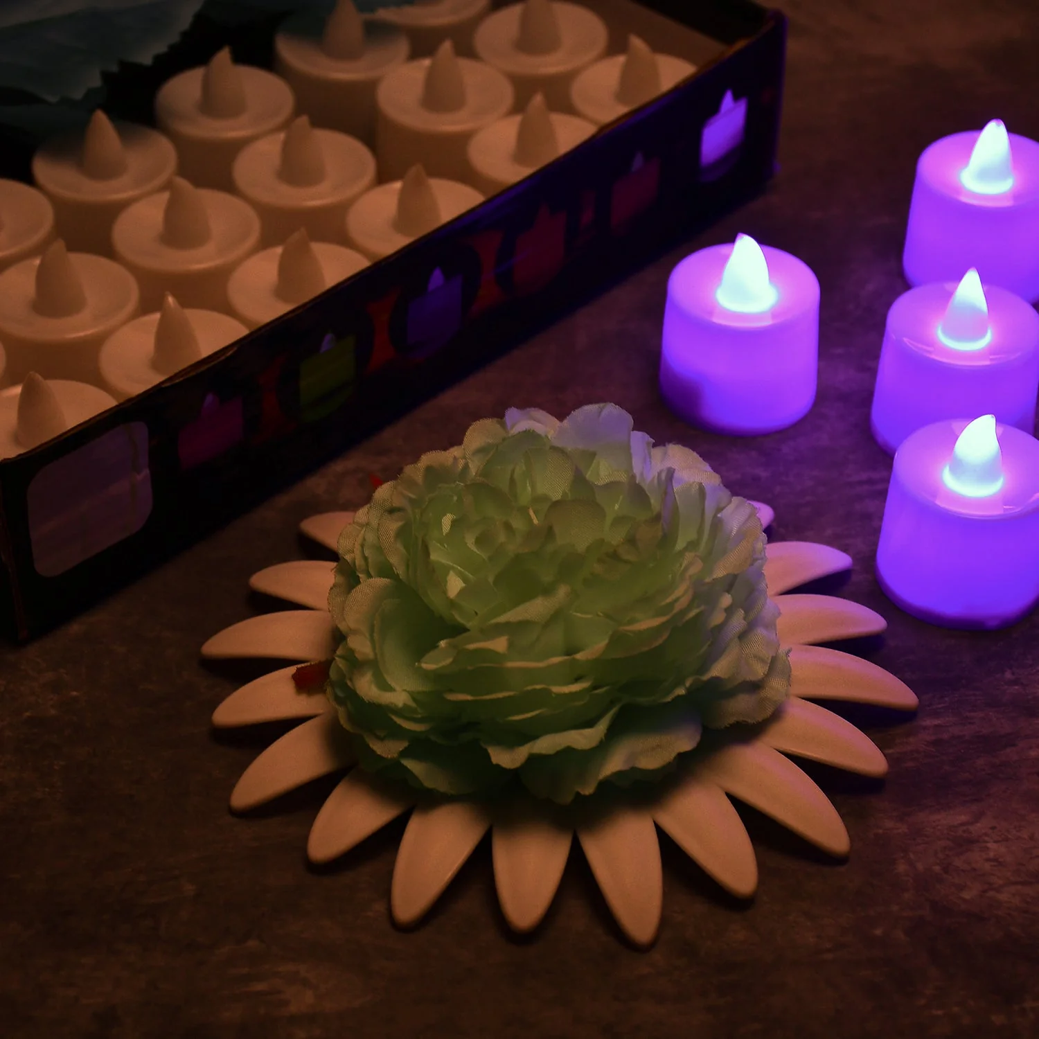 Pink Flameless LED Tealights – Safe Decorative Candles (24 Pcs) | Styleva - Image 5
