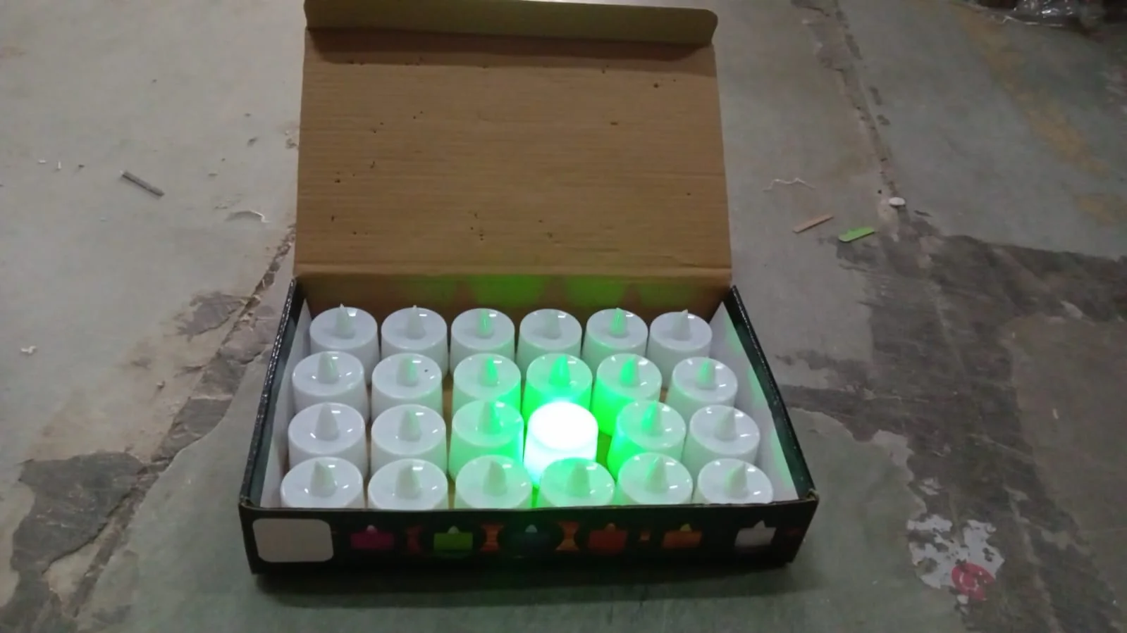 Green Flameless LED Tealights – Smokeless, Decorative | Styleva (Pack of 24) - Image 8