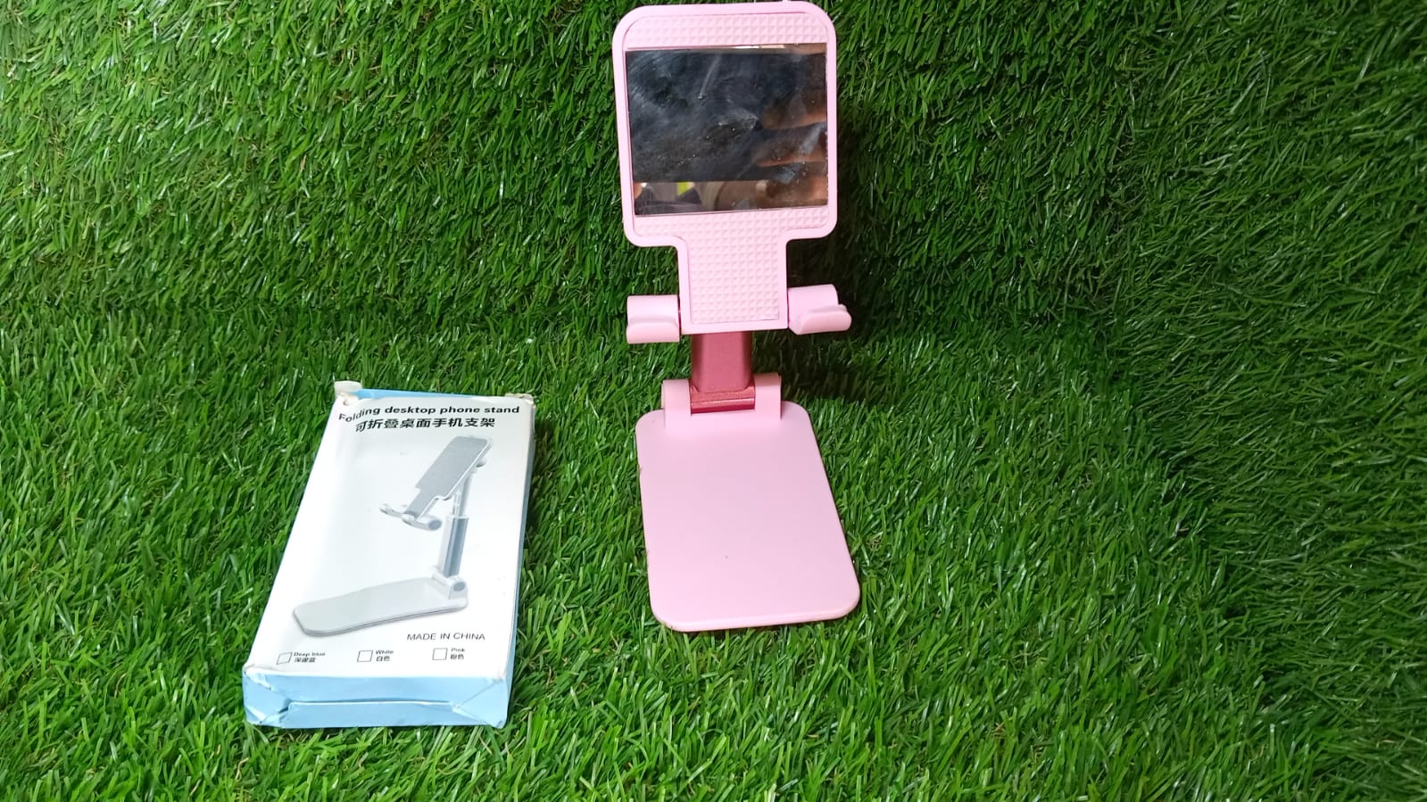 Adjustable Phone Stand – 3-Way Desk Mobile Holder with Mirror | Deskrova - Image 12