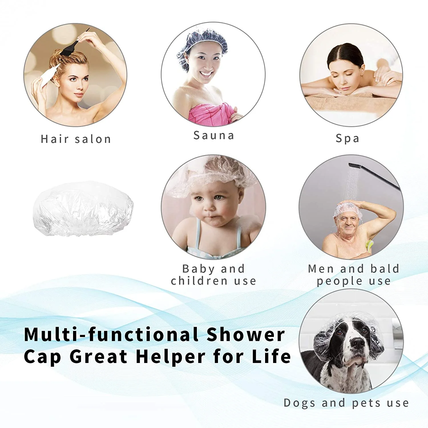 Disposable Shower Caps – Large Waterproof 12-Pack | VelvaBloom - Image 4