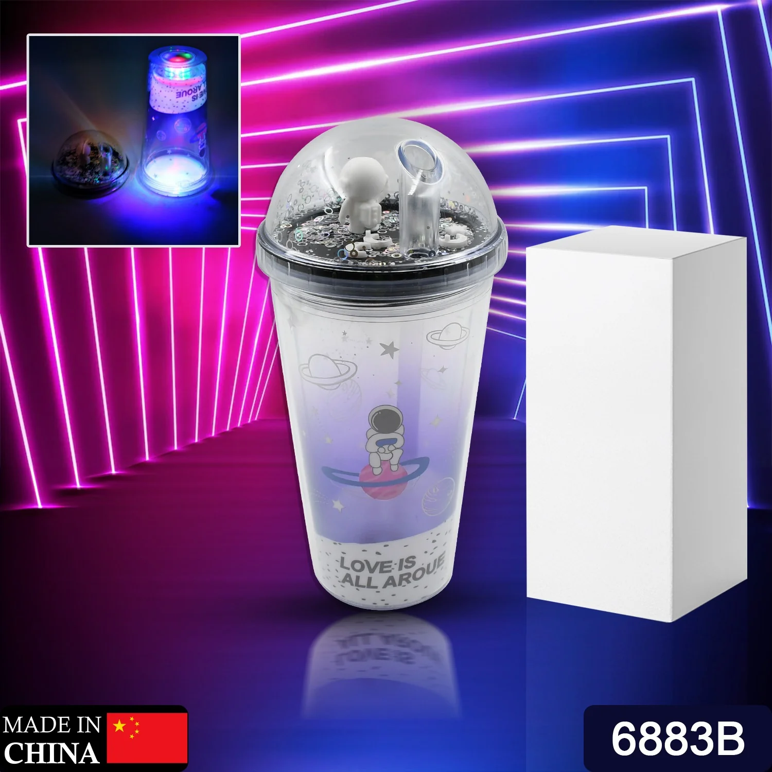 Astronaut Tumbler with LED Light – Insulated 13oz | FERVENT - Image 3
