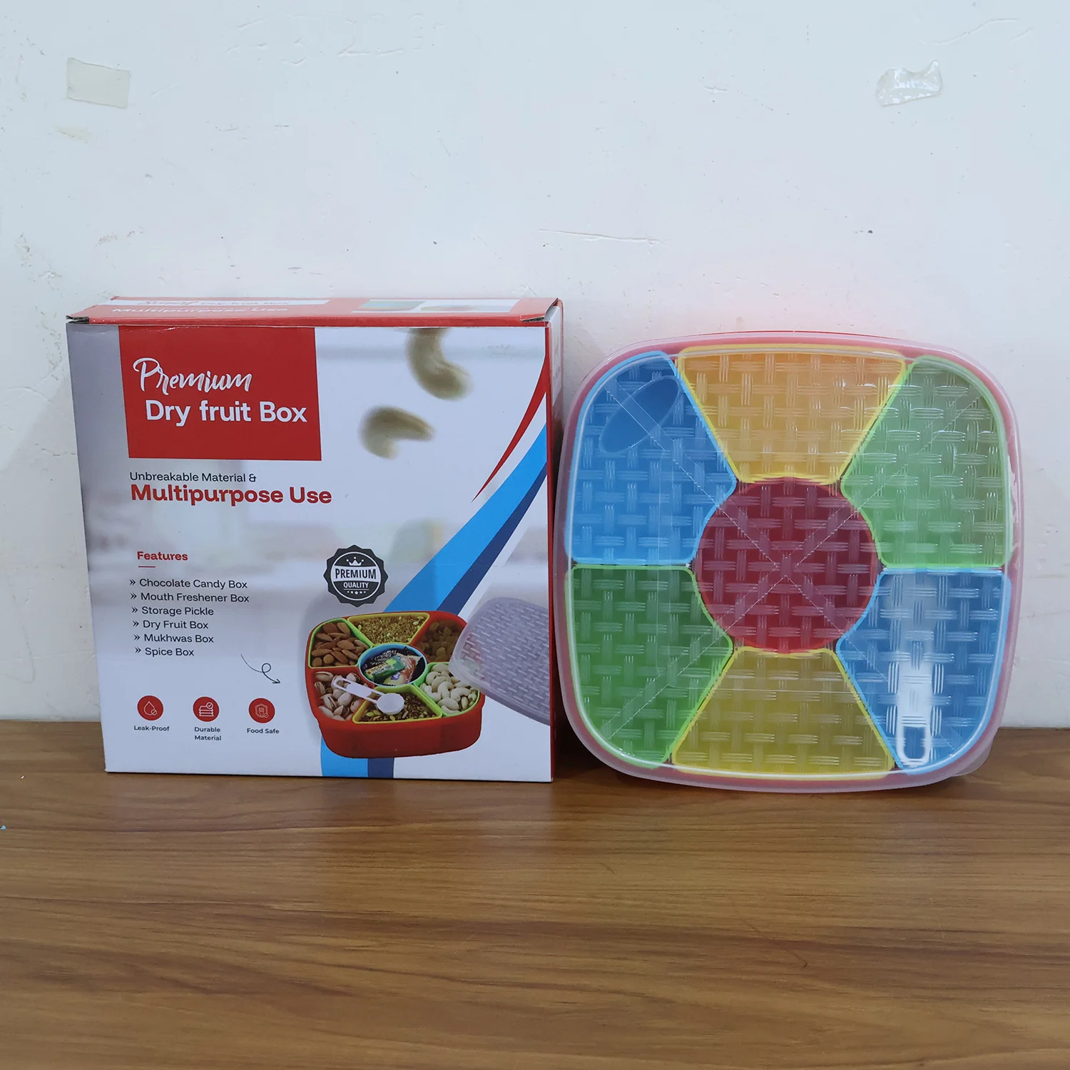 Dry Fruit Box with Spoon – BPA-Free 7-Compartment Organizer - Image 8