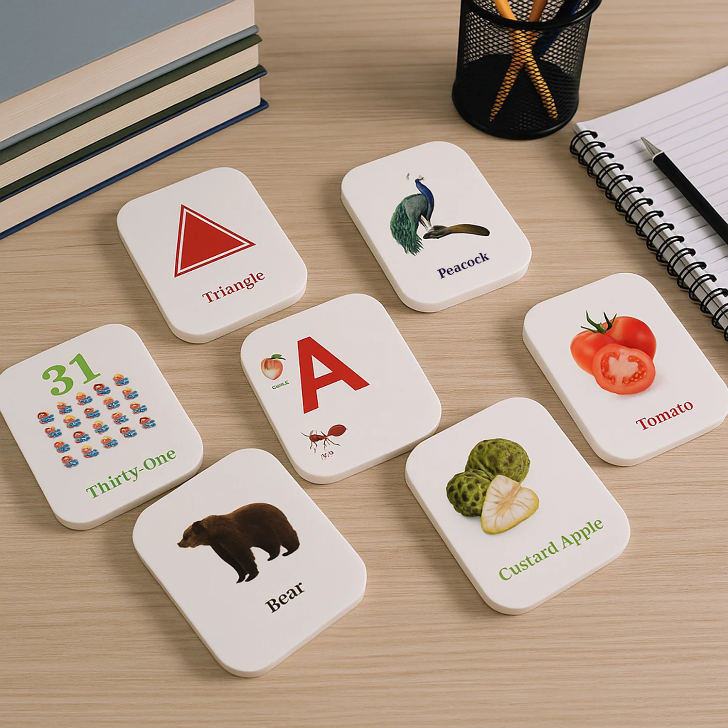 Early Learner Flashcard Set – 224 Durable Educational Cards