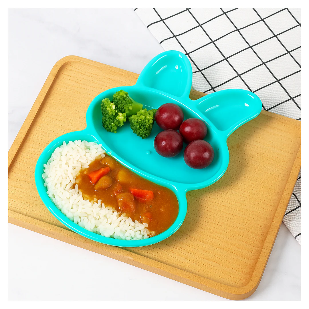 Kids' Rabbit Dish Set – Unbreakable Multicolor 6-Piece | TinyTrendy - Image 5