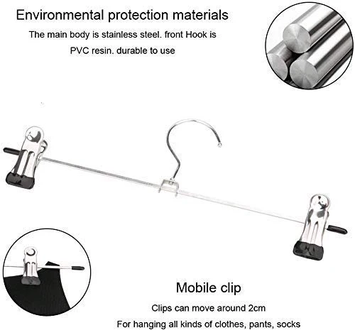 Stainless Steel Hangers – Adjustable Clips, 12-Pack | Indo Glow - Image 4