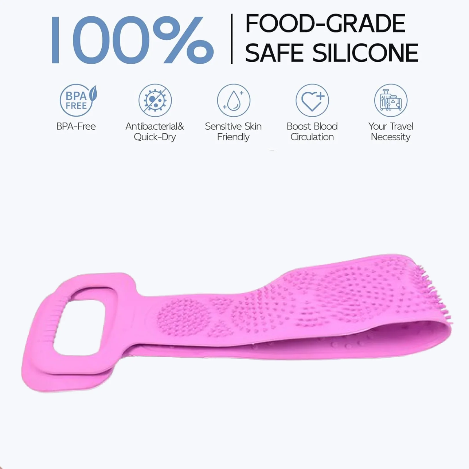 Silicone Body Back Scrubber – Deep Cleansing Bath Brush | VelvaBloom - Image 2