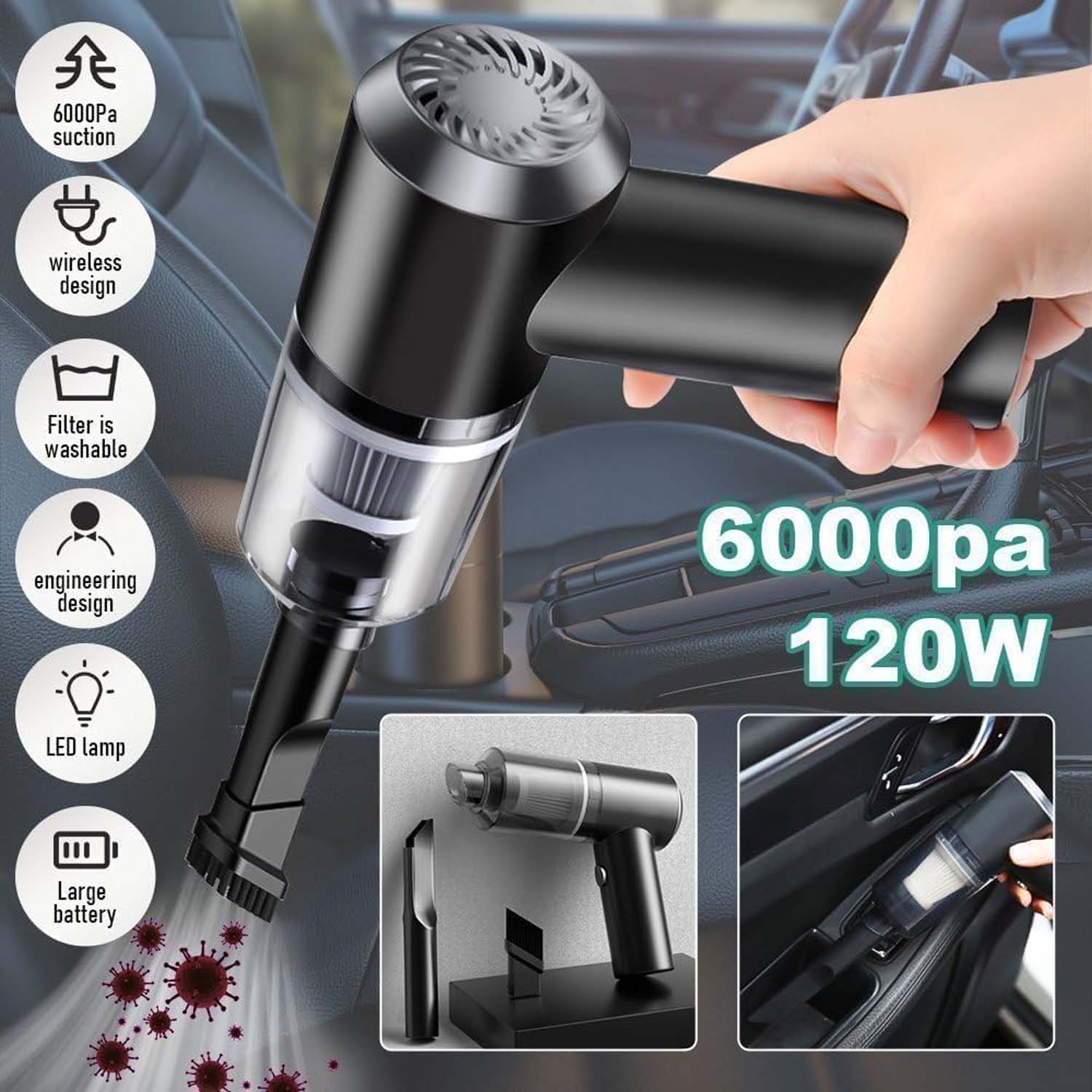 Mini Car Vacuum – Wireless, Portable & 3-in-1 Cleaner | Storenzo - Image 15