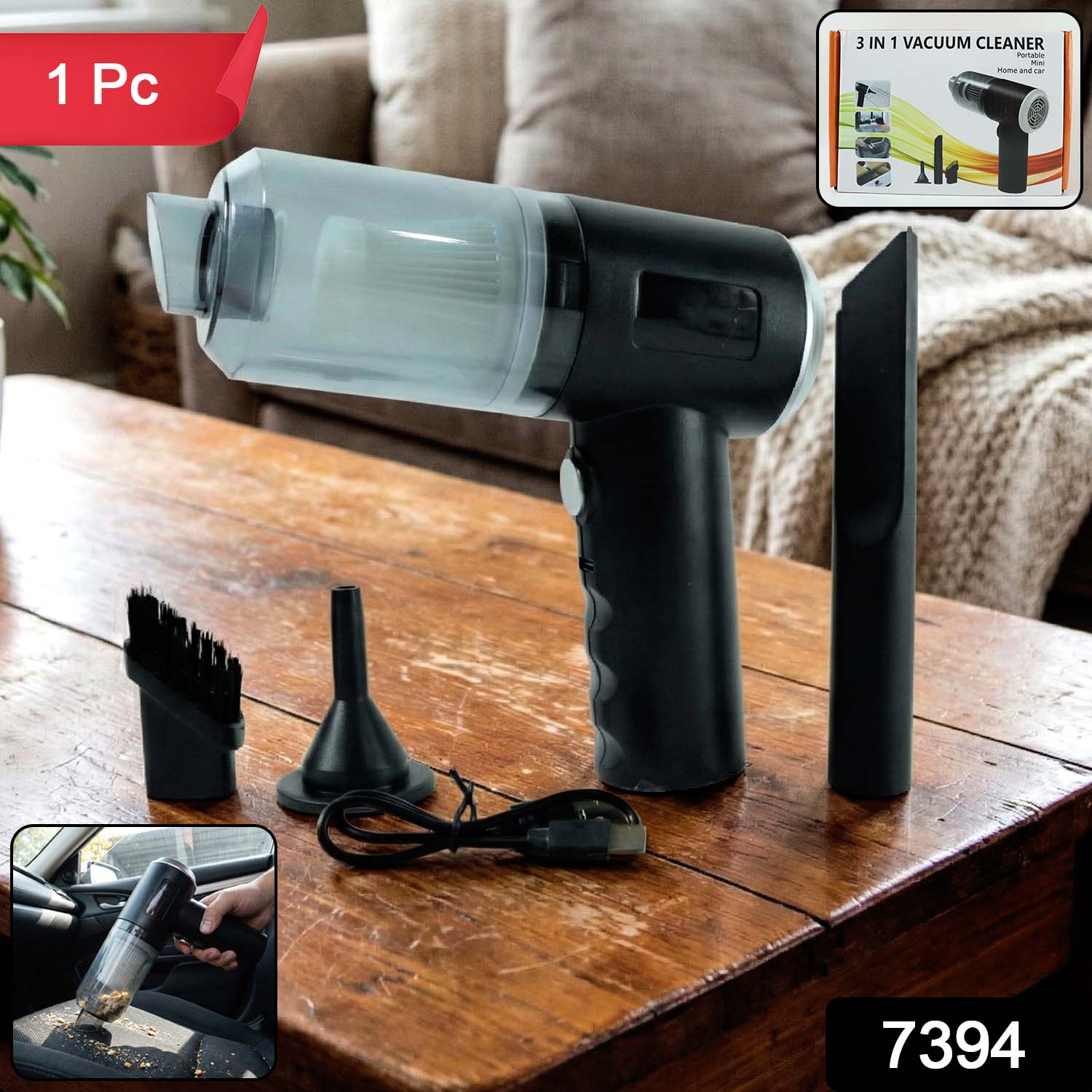 Mini Car Vacuum – Wireless, Portable & 3-in-1 Cleaner | Storenzo - Image 2