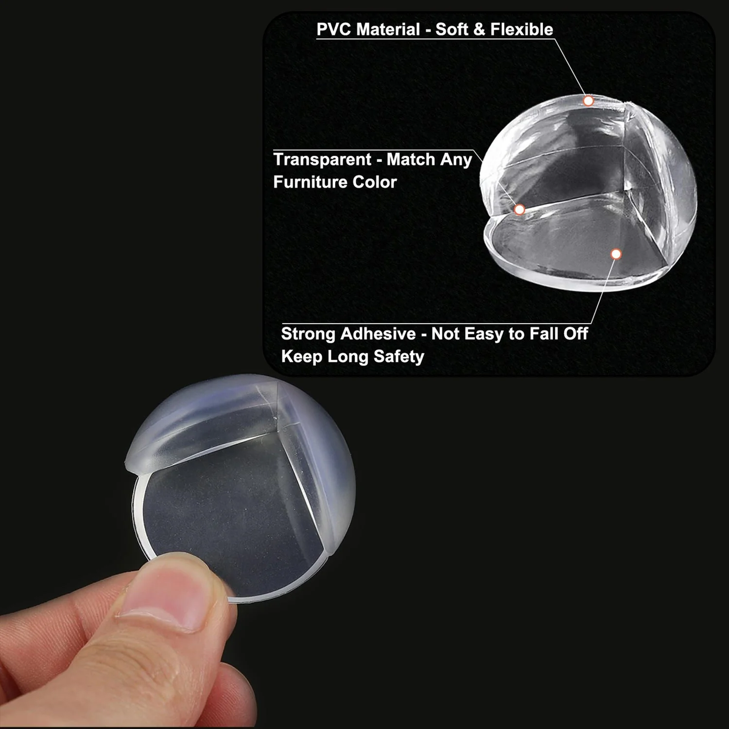 Clear Corner Guards – Strong Adhesive, 4-Pack | Velva Baby - Image 6