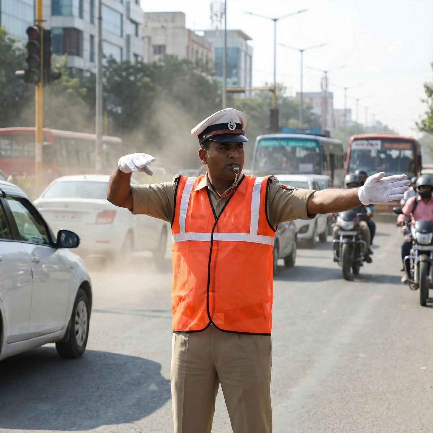 Orange Safety Jacket – High Visibility Vest | Velvet Wheels - Image 3
