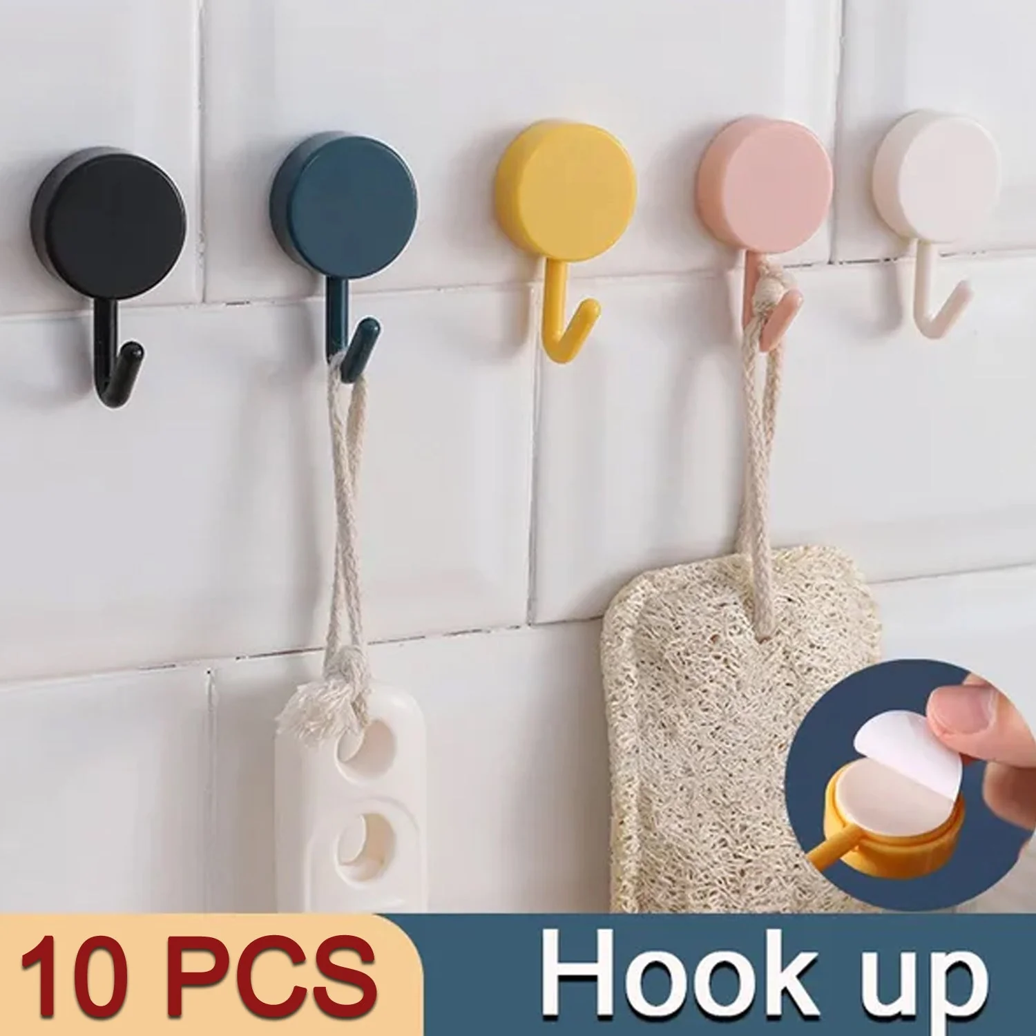 Self-Adhesive Wall Hooks – Strong Utility Hooks (10 Pcs) | GlimmerHome - Image 3
