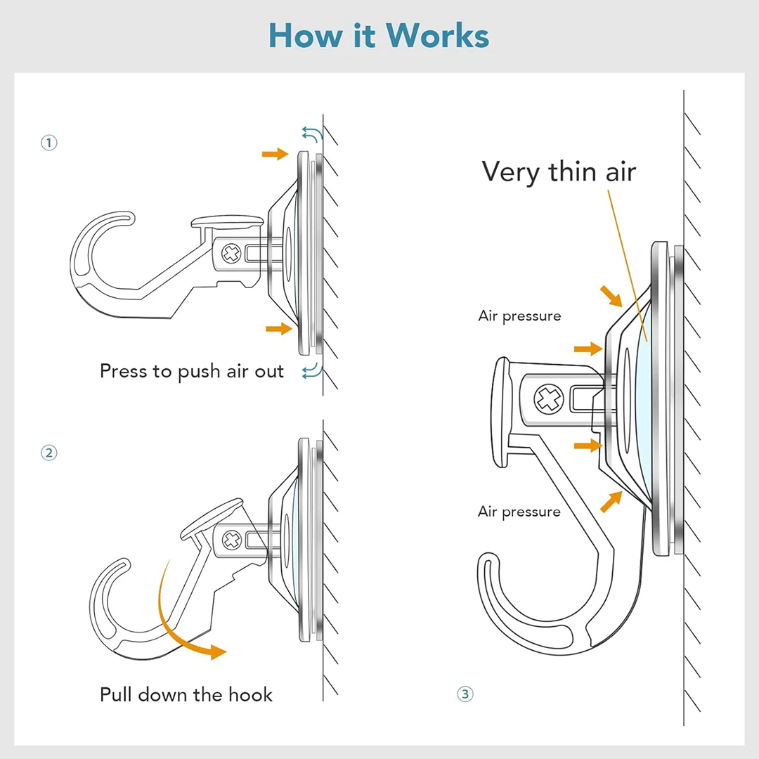 Transparent Suction Hooks – Strong Hold, Drill-Free Storage | GlimmerHome - Image 7