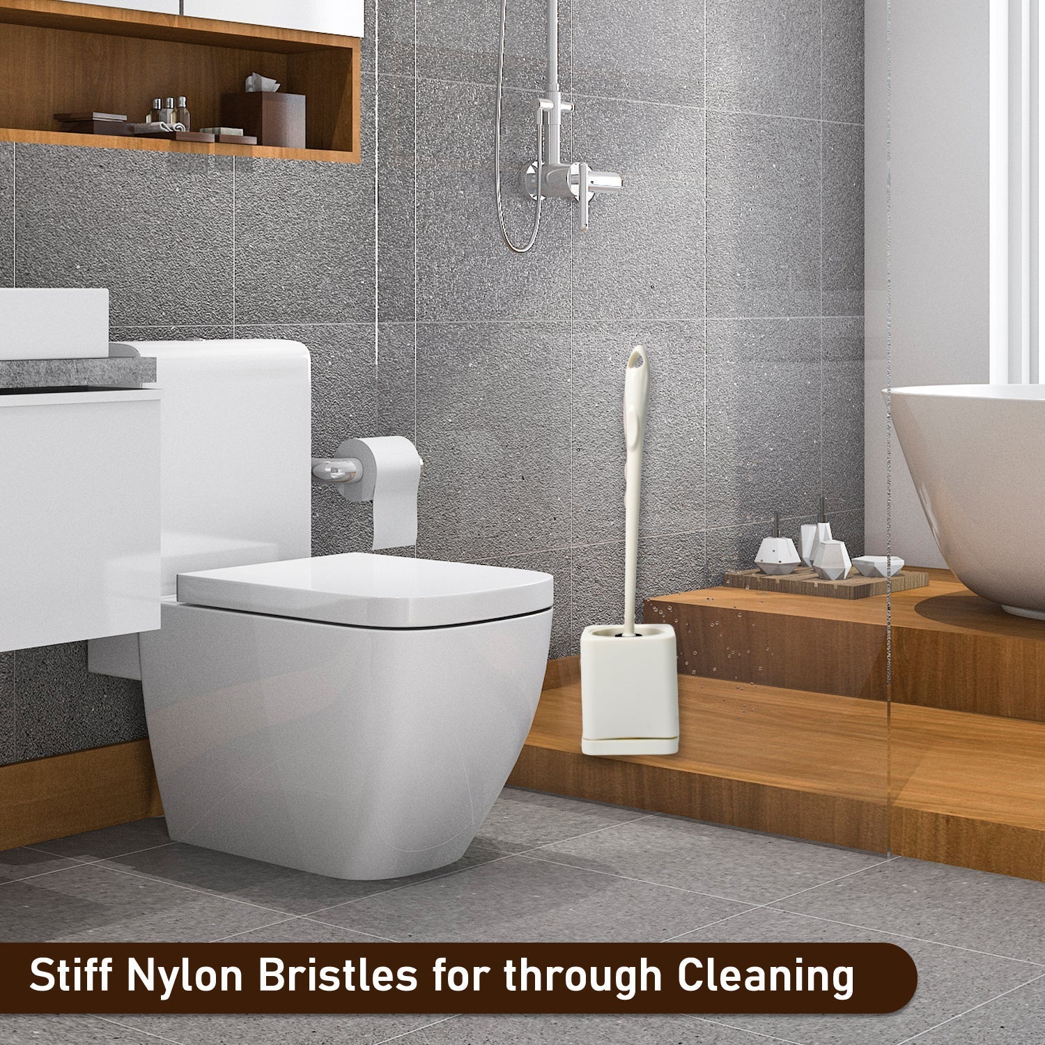 Toilet Brush Set – Long Handle & Holder for Bathroom Cleaning | DeoDap - Image 7