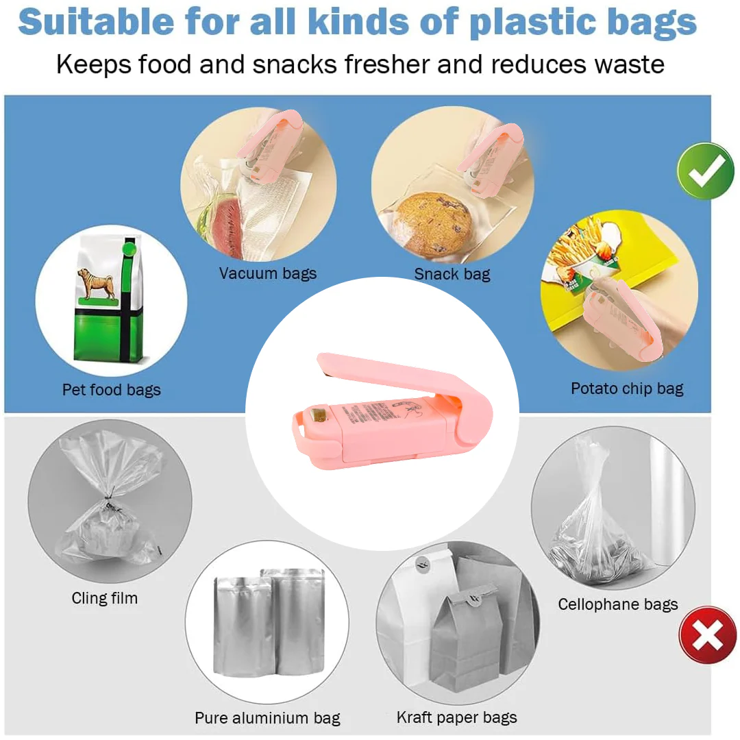 Mini Plastic Bag Sealer – Portable Heat Sealing Machine | FERVENT - Image 3
