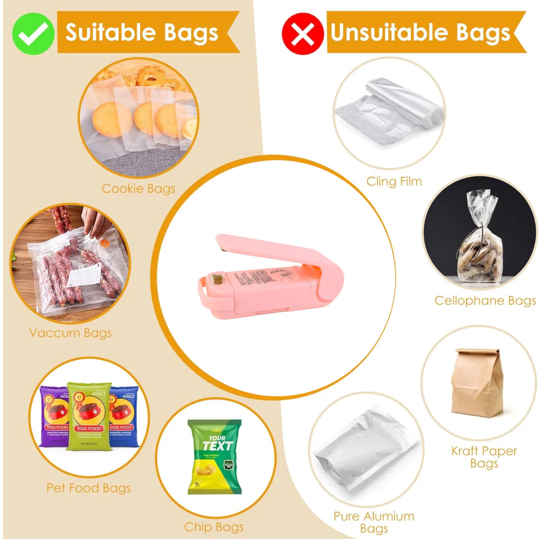 Mini Plastic Bag Sealer – Portable Heat Sealing Machine | FERVENT - Image 4