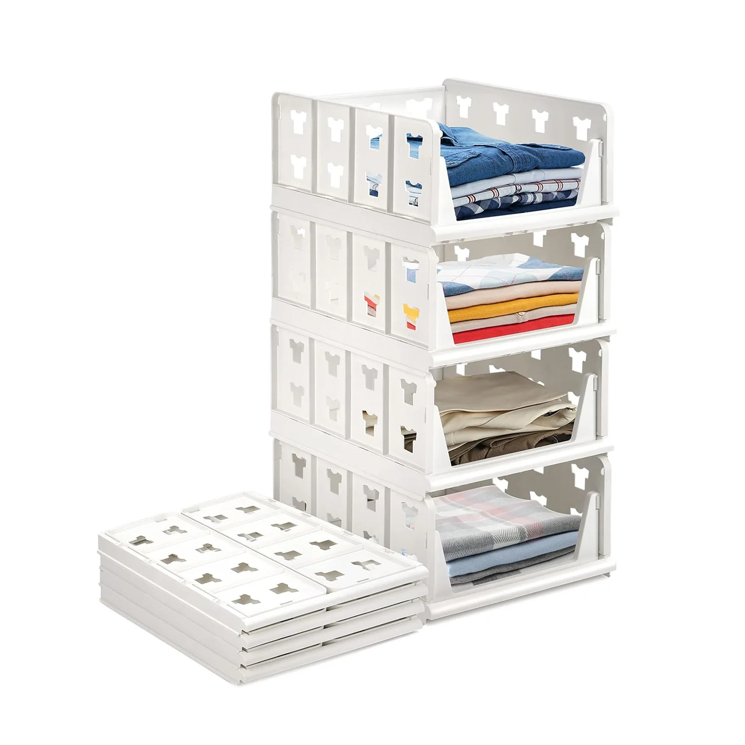 Stackable Storage Cart – 4-Layer Foldable Organizer | Organivo - Image 4