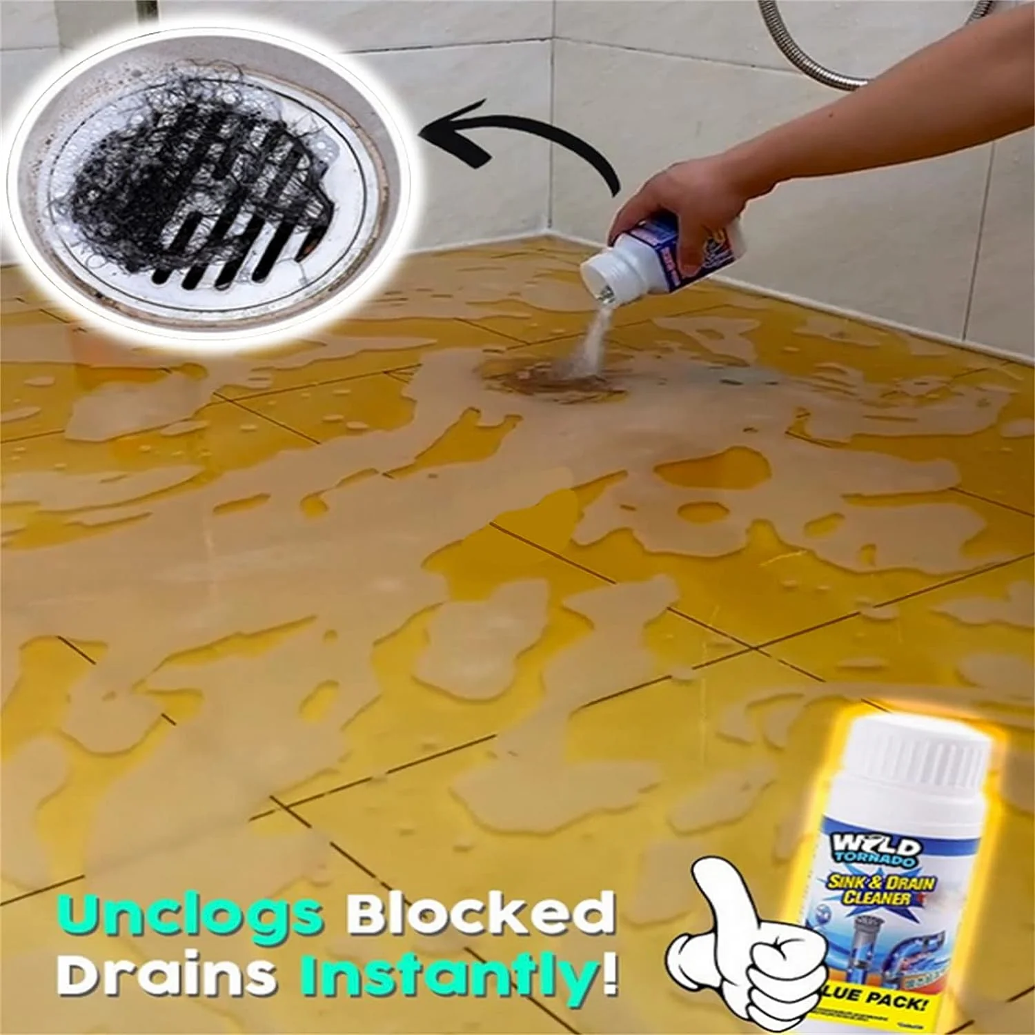 Drain Cleaner Powder – Super Clog Remover for Kitchen & Toilet | ShineCrest - Image 3