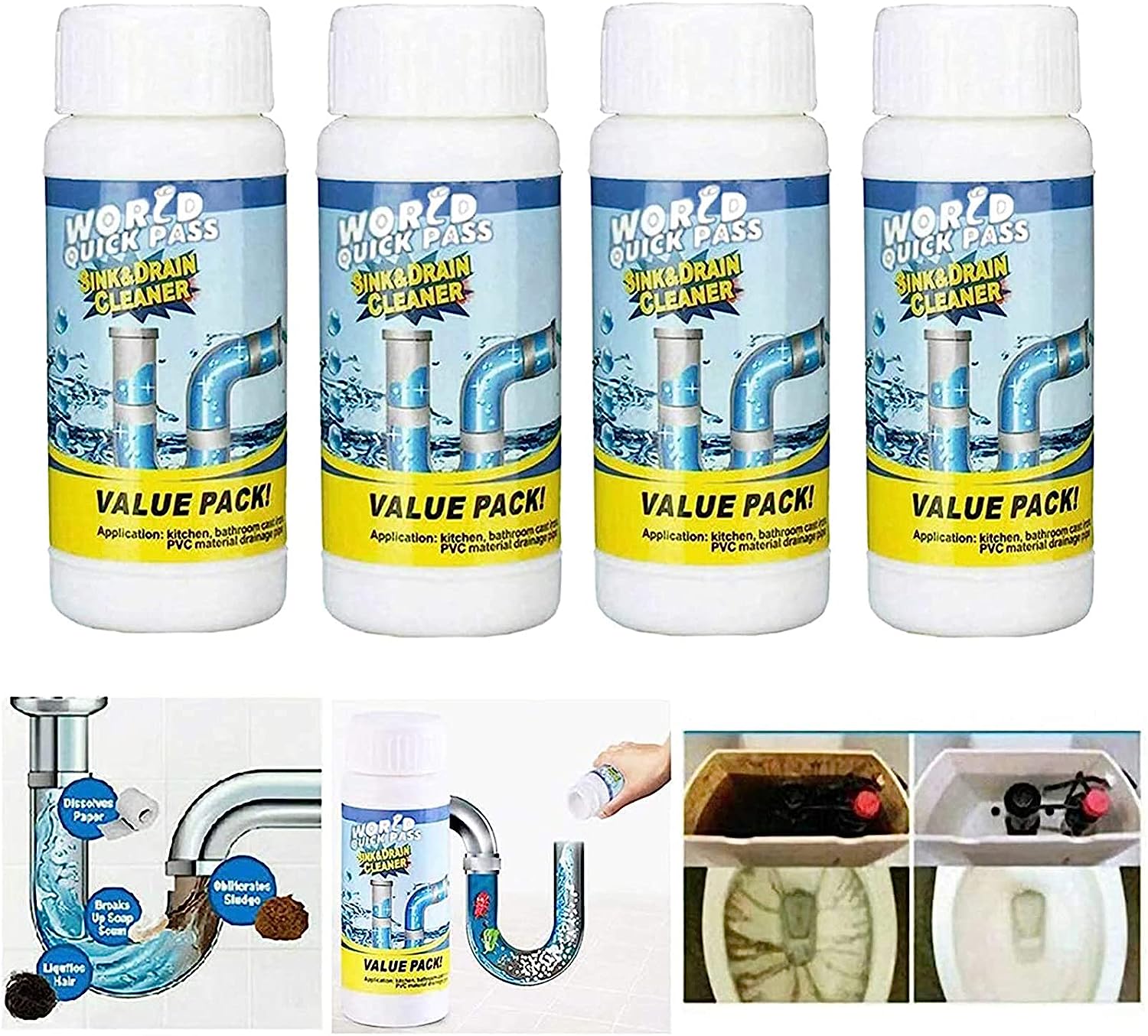 Drain Cleaner Powder – Super Clog Remover for Kitchen & Toilet | ShineCrest - Image 5