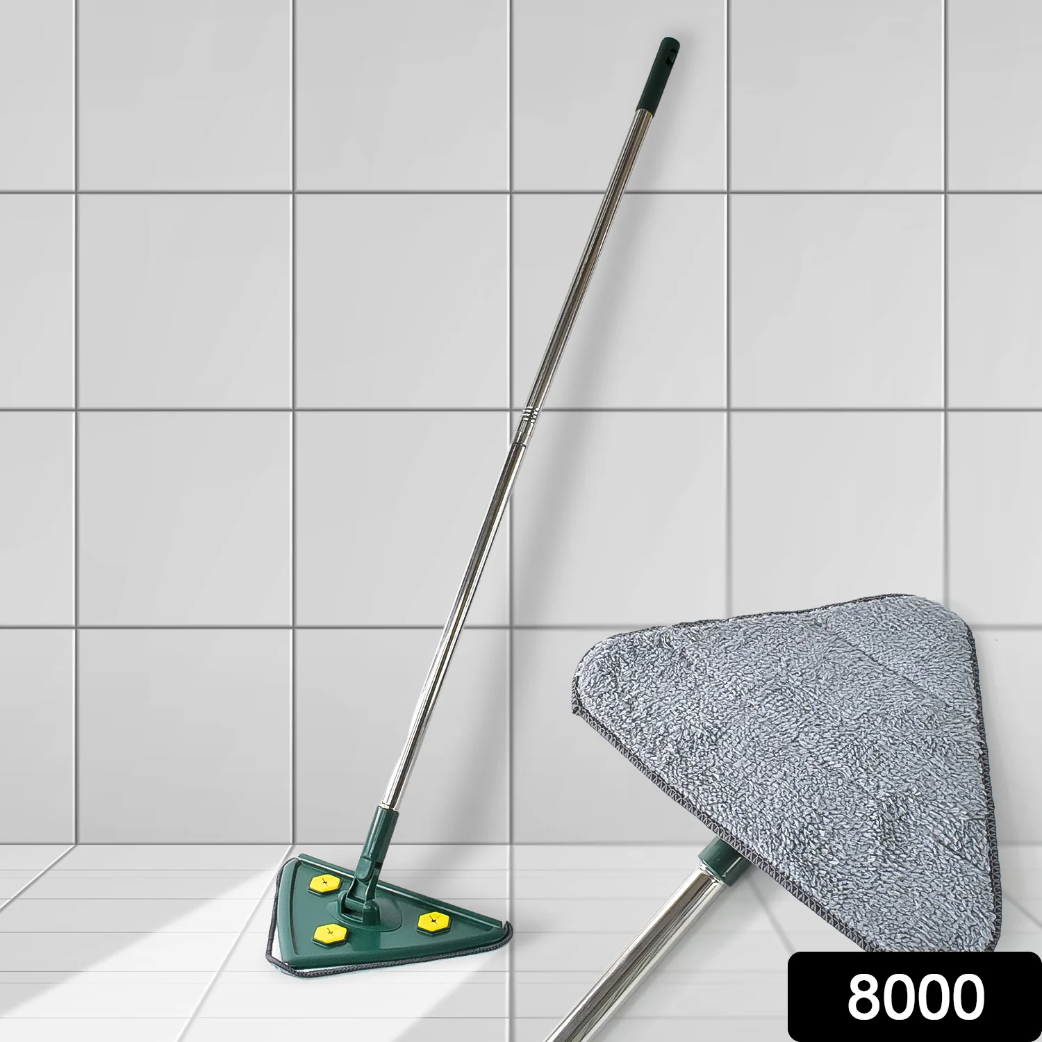 Triangle Mop – 360° Rotating Extendable Cleaner | Velvet Wipe - Image 2
