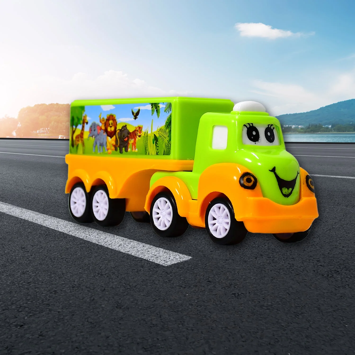 Toy Truck – Green & Yellow Friction Powered for Kids | Action Legion - Image 10