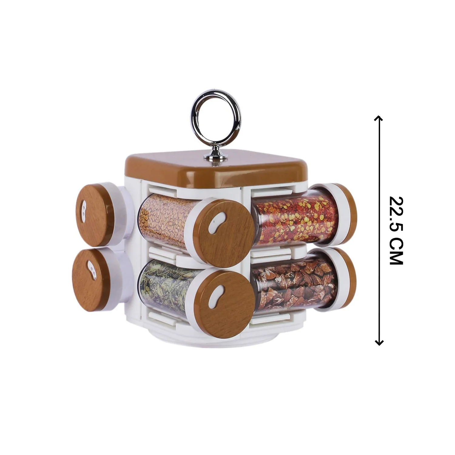 Plastic Spice Rack – 8-Jar Revolving Organizer | Ganesh Storewell - Image 5