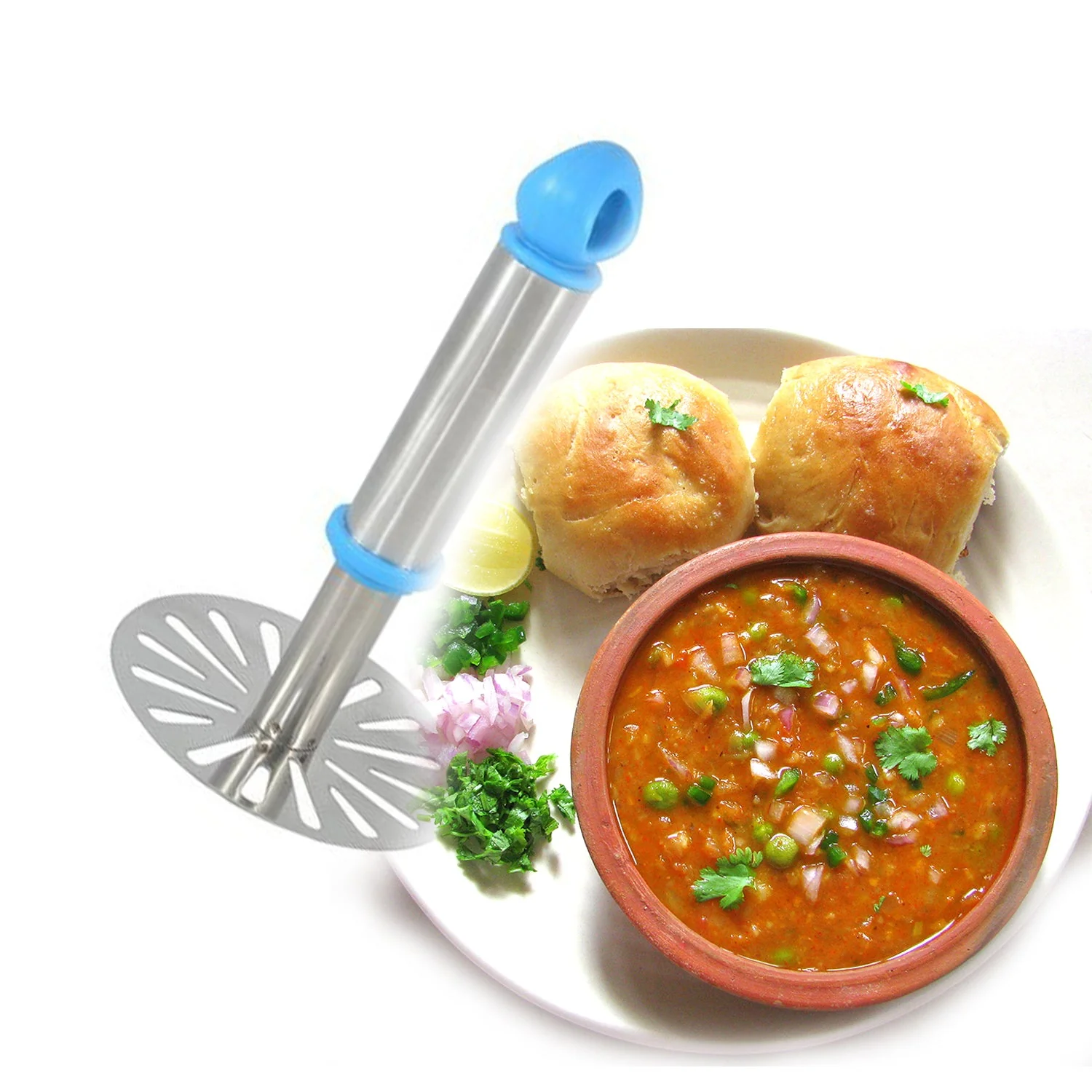 Potato Masher – Stainless Steel with Plastic Handle | Ganesh - Image 7