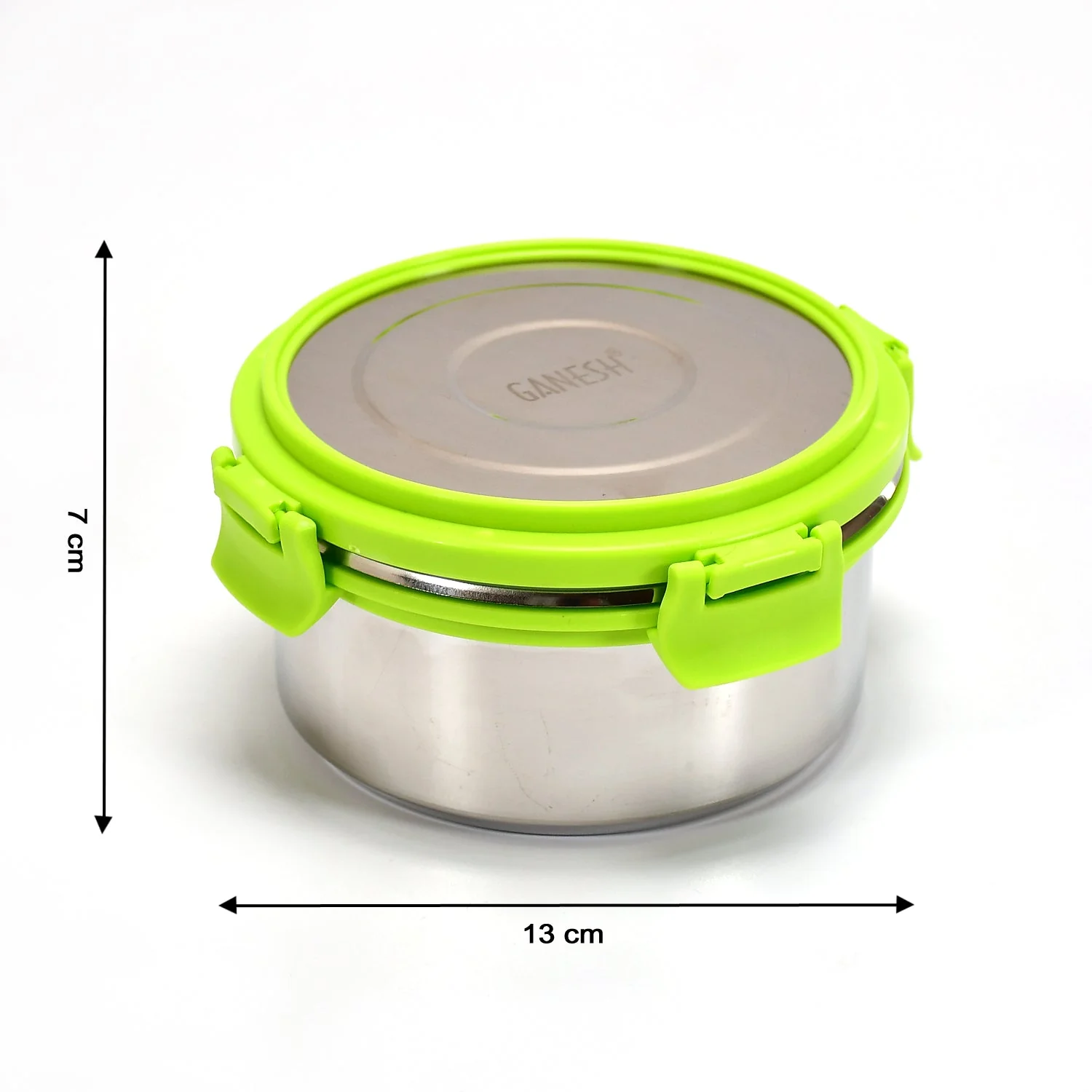 Stainless Steel Lunch Box – Round, Leak-proof 400ml | Ganesh - Image 5