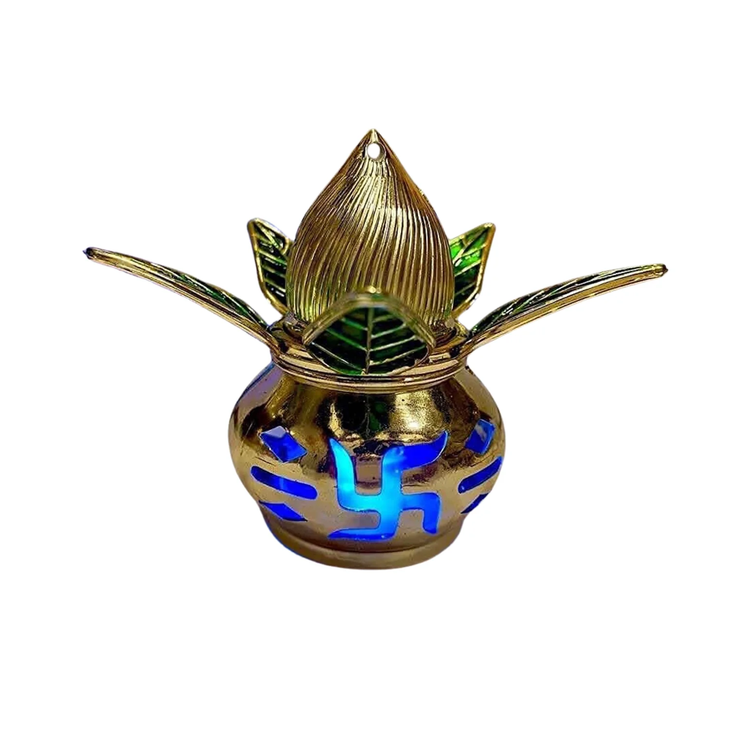 LED Kalash – Gold Plated, Multicolor Light for Pooja | Styleva - Image 5