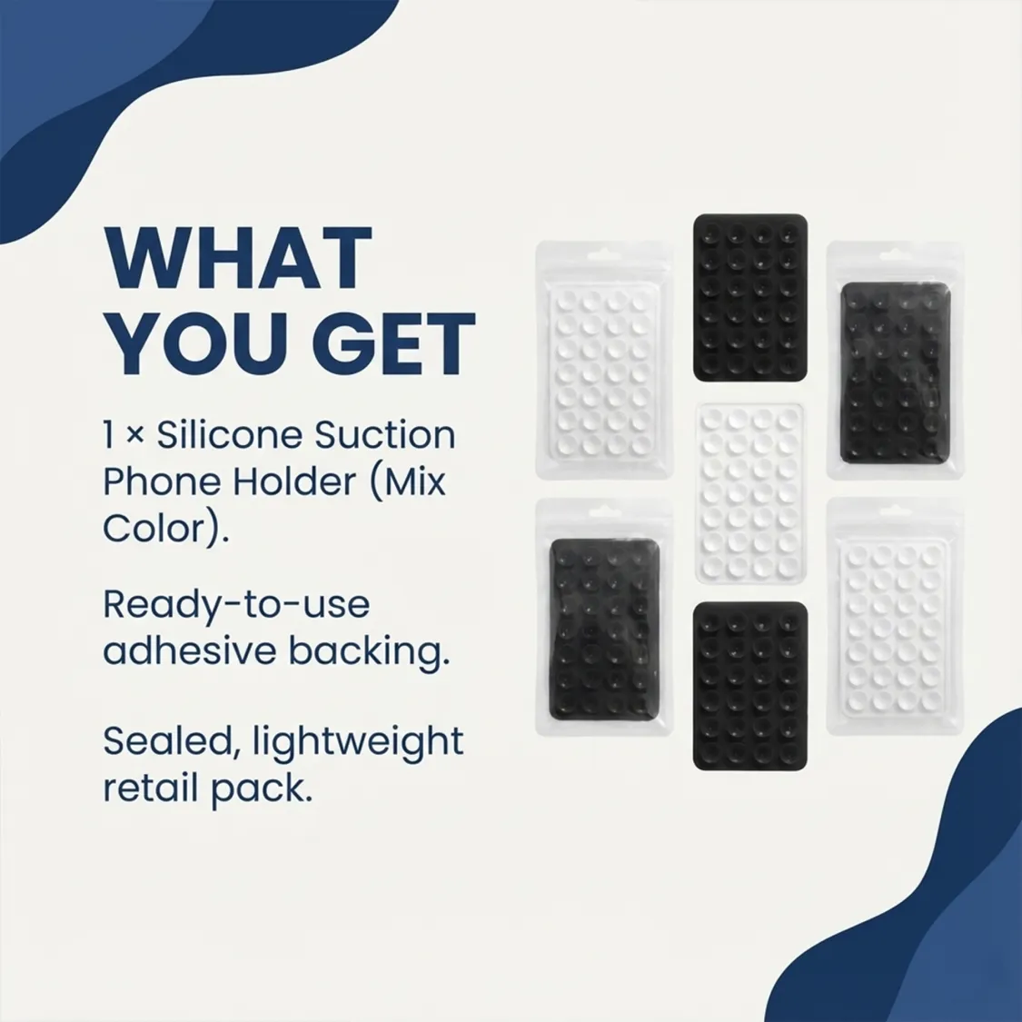 Suction Phone Holder Mount – Silicone Grip, Mix Colors | Gambit - Image 7